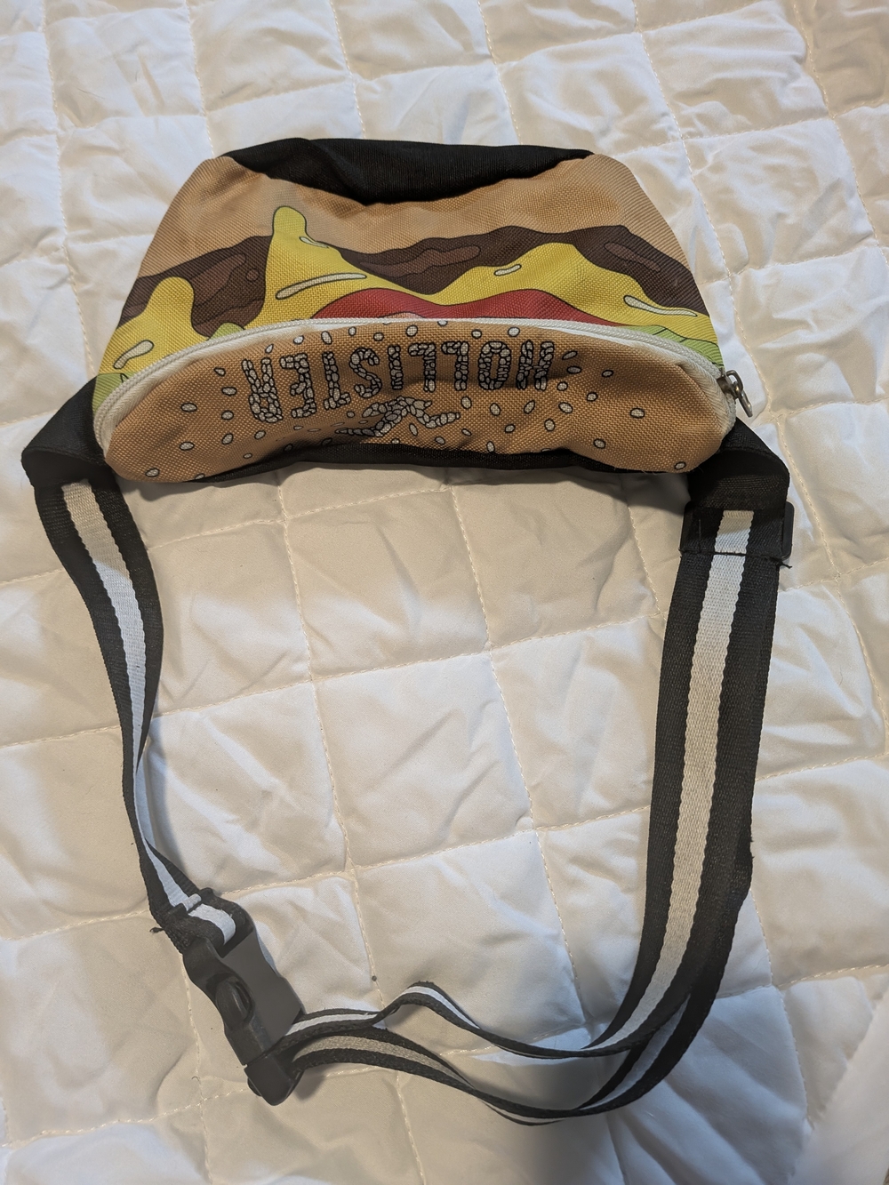 Hollister Cheeseburger Graphic Crossbody Waist Bag